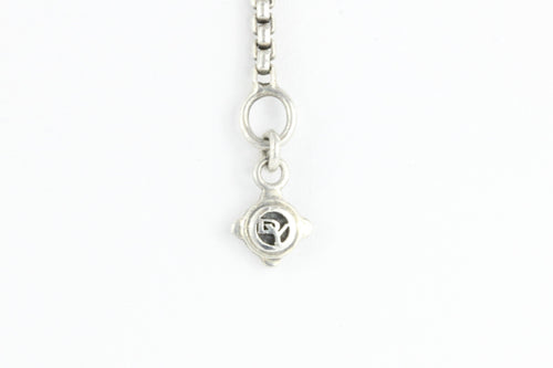 David Yurman Sterling Silver Diamond Heart X Pendant Necklace 18" - Queen May