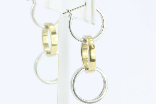Tiffany & Co Paloma Picasso Sterling Silver 18K Gold Triple Hoop Earrings - Queen May