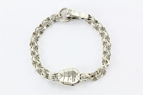 Barry Kieselstein Cord Turtle Link Sterling Silver & 14K Gold Bracelet - Queen May
