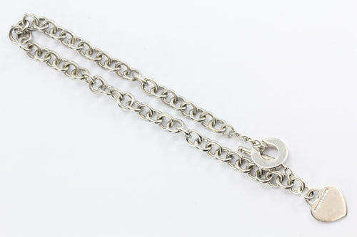 Return to Tiffany® Heart Tag Chain Link Choker in Silver