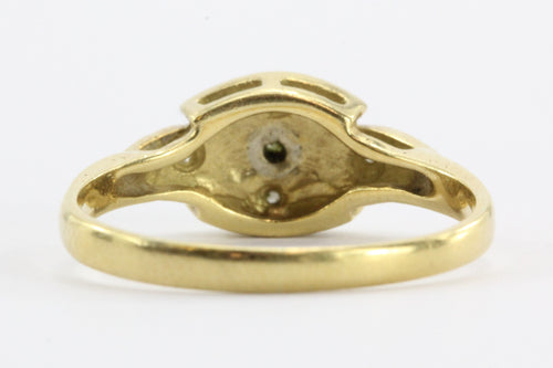 Vintage 18K Gold & Single Cut Diamond Italian Ring - Queen May
