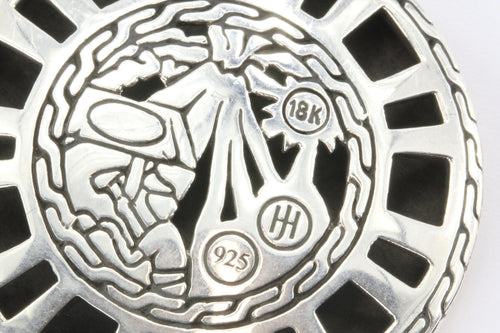 John Hardy Palu Hammered 18k & Sterling Silver Pendant Enhancer - Queen May
