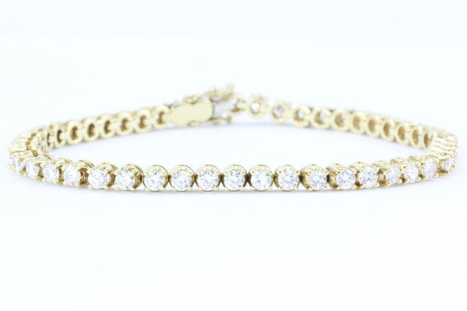 3 Carat Diamond 14K Gold Tennis Bracelet - Queen May