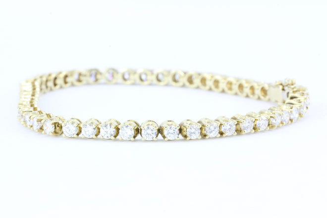 3 Carat Diamond 14K Gold Tennis Bracelet - Queen May