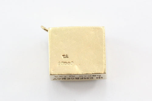 Vintage 9ct 375 Gold English Mad Money 10lb Note Charm - Queen May