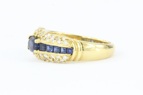Hammerman Bros 18K Gold Blue Sapphire & Diamond Ring - Queen May