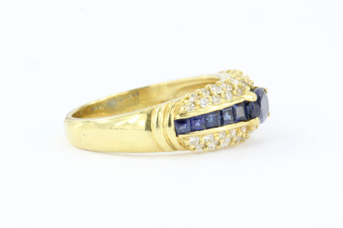 Hammerman Bros 18K Gold Blue Sapphire & Diamond Ring - Queen May