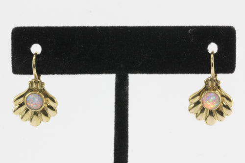 14K Rose Gold Opal Shell Earrings - Queen May