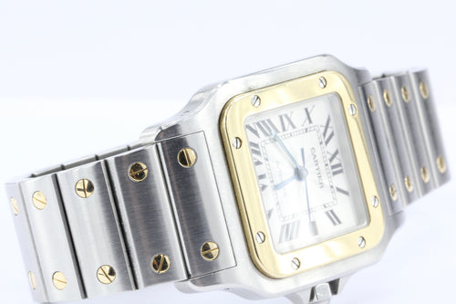 Cartier Santos Automatic Stainless Steel & 18K Gold Date Watch in Box - Queen May