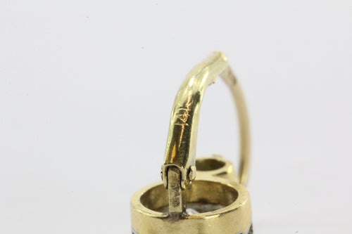 Edwardian Czarist Russian Empire 2.5ctw Diamond 18k Gold & Platinum Earrings - Queen May