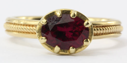 18K Gold Red Rubellite Tourmaline Ring 1.15 CTW - Queen May