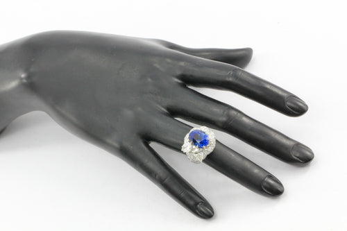 David Webb 7.93ct Sapphire & 4.25 Carat Diamond Platinum Ring - Queen May
