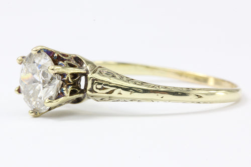 Victorian 14K Gold Old European Cut Diamond Engagement Ring c.1890 - Queen May