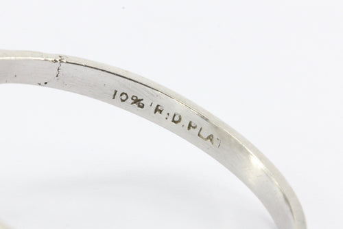 Art Deco Platinum Old European Cut Diamond Shield Engagement Ring - Queen May