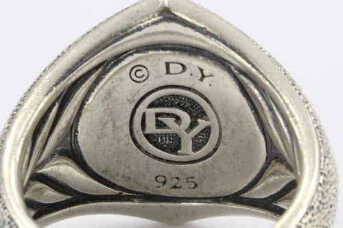 David Yurman Armory Signet Ring Sterling Silver Size 10 - Queen May