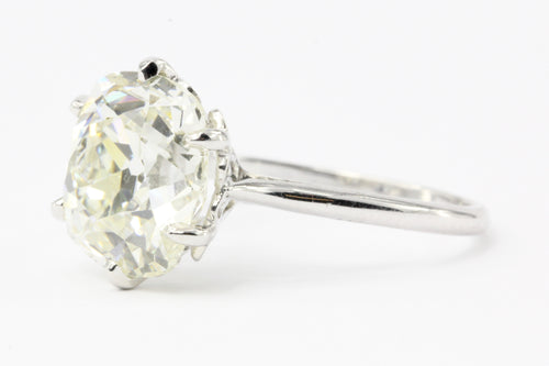 Edwardian 5.22 carat old mine cut diamond ring - Queen May