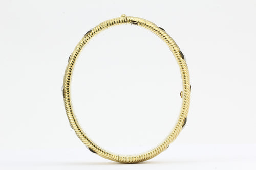 Roberto Coin Appassionata 18K Gold Diamond Bangle Bracelet - Queen May