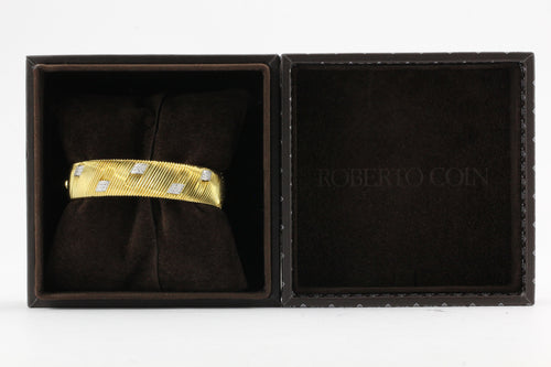 Roberto Coin Appassionata 18K Gold Diamond Bangle Bracelet - Queen May