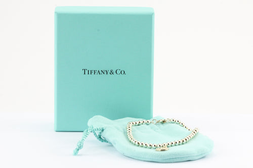 Tiffany & Co Please Return To Small Ball Bead Sterling Silver Bracelet - Queen May