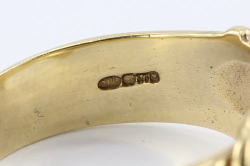 Vintage 9K Yellow Gold English Belt Ring Band – QUEEN MAY