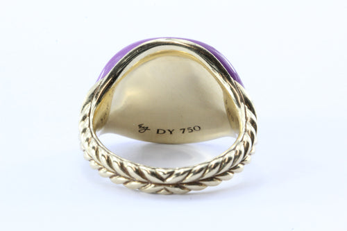 David Yurman 18K Gold Bubblegum Purple Pinky Ring Limited Edition - Queen May