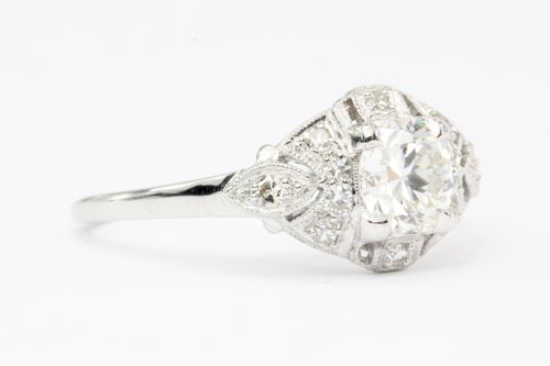 Platinum Art Deco Old European Cut Diamond Engagement Ring c.1920's - Queen May
