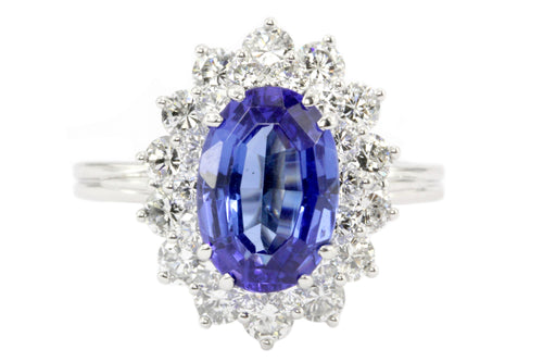 Tiffany & Co. Platinum 3.96ct Tanzanite and Diamond Ring - Queen May