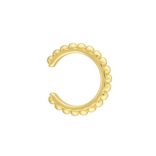 14K Gold Bead Design Ear Cuff - Queen May