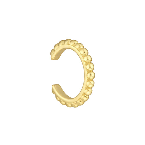 14K Gold Bead Design Ear Cuff - Queen May