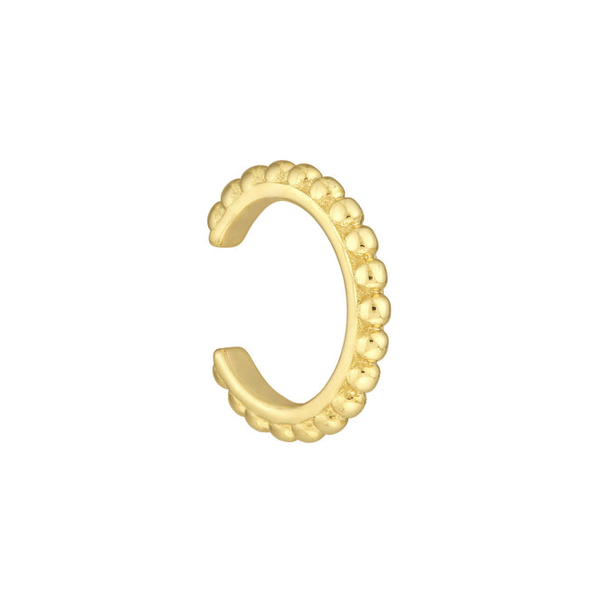 14K Gold Bead Design Ear Cuff - Queen May