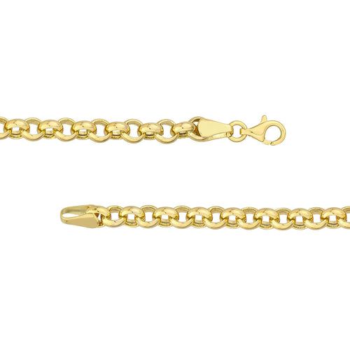 14K Yellow Gold 5.2mm Rolo Chain Bracelet - Queen May