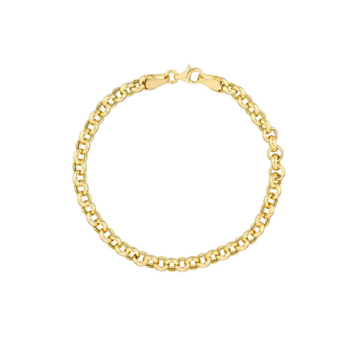 14K Yellow Gold 5.2mm Rolo Chain Bracelet - Queen May