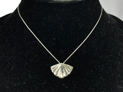 Vintage Tiffany & Co Sterling Silver Fan Shell Necklace - Queen May