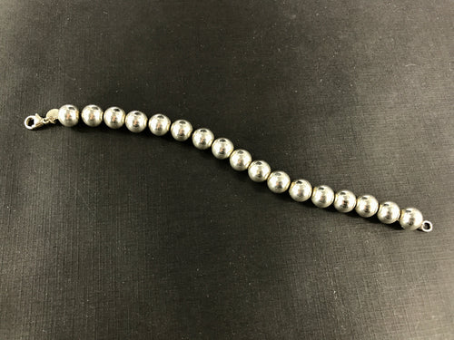 Tiffany & Co Sterling Silver 10mm Ball Bracelet 7.25" - Queen May
