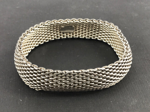 Tiffany & Co Sterling Silver Somerset Mesh 15mm Bracelet - Queen May