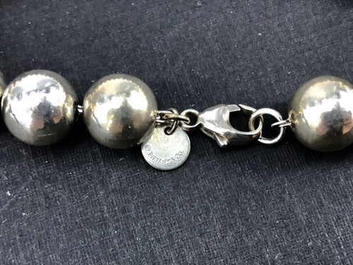 Tiffany & Co Sterling Silver Beaded 10mm Ball Bracelet – QUEEN MAY