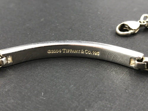 Tiffany & Co Sterling Silver Venetian Link ID Bracelet 6.75" "Edge of Cool" - Queen May