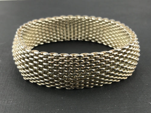 Tiffany & Co Sterling Silver Somerset Mesh 15mm Bracelet - Queen May