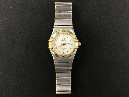 Omega Constellation Stainless Steel & 18K Gold Womens 25mm Watch c.1995 - Queen May