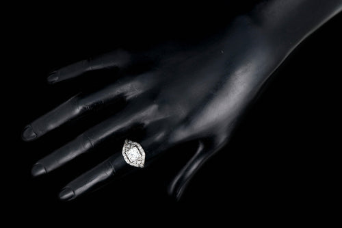 Art Deco Platinum EGL Certified 1.35 CT Old European Cut Filigree Engagement Ring - Queen May