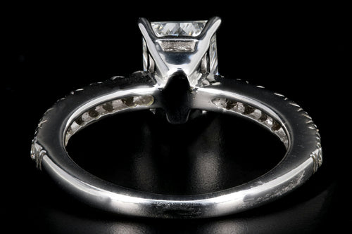 Modern 14K White Gold 1.11 Carat Princess Cut Diamond Engagement Ring - Queen May