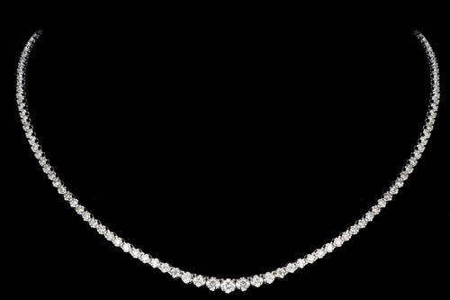 Modern Platinum 3.01 Carat Diamond Necklace - Queen May