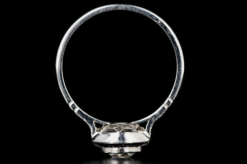Art Deco Style Handmade Platinum .84 Carat Diamond and Sapphire Bullseye Ring GIA Certified - Queen May