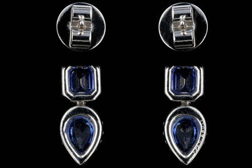 Gregg Ruth 18K White Gold Sapphire and Diamond Earrings - Queen May