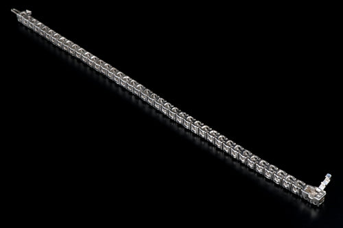 Modern 14K White Gold 8.5 Carat Diamond Tennis Bracelet 7.5" - Queen May