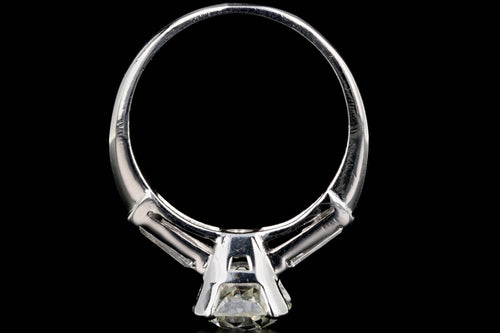 Art Deco Platinum 1.81 Carat Old European Cut Diamond Engagement Ring GIA Certified - Queen May