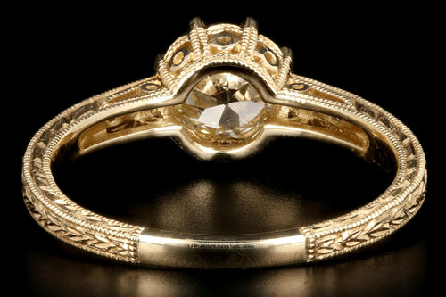 14K Yellow Gold .81 Carat Diamond Ring - Queen May