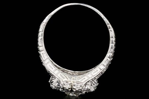 Art Deco Platinum 1.06 Carat Center Old European Cut Diamond Engagement Ring GIA Certified - Queen May
