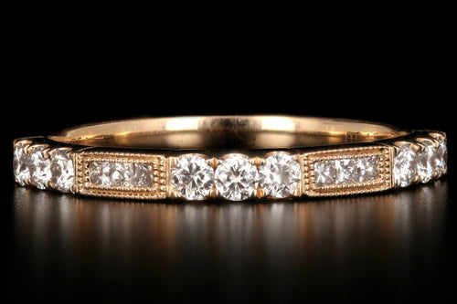 Modern 18K Rose Gold .45CTW Diamond Band - Queen May