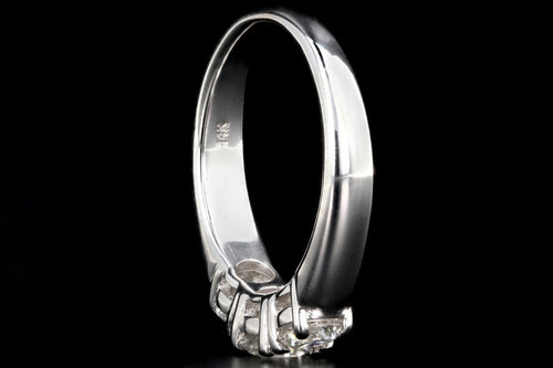 Modern 14K White Gold 1 CTW Three Stone Diamond Ring - Queen May
